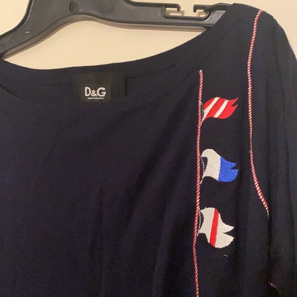 D&G by Dolce&Gabbana nautical navy sweater Sz. XL - Picture 2 of 12